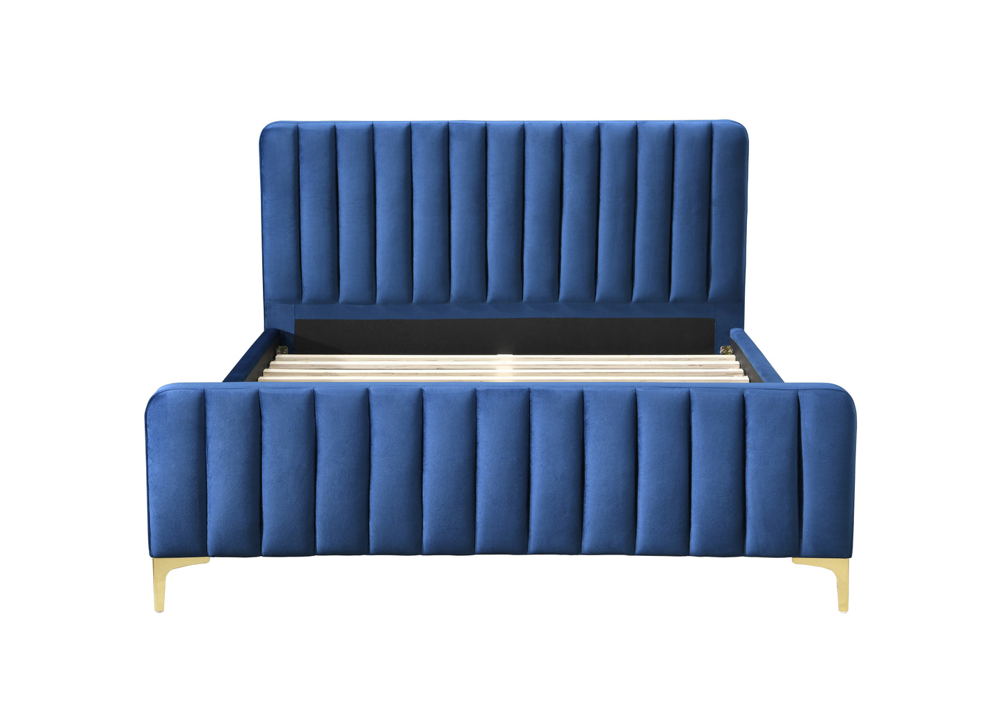 Shop this sophisticated midnight blue velvet bed frame, designed to blend luxury with functionality. FREE UK Mainland Delivery. Shop online today at www.nobleandnook.co.uk