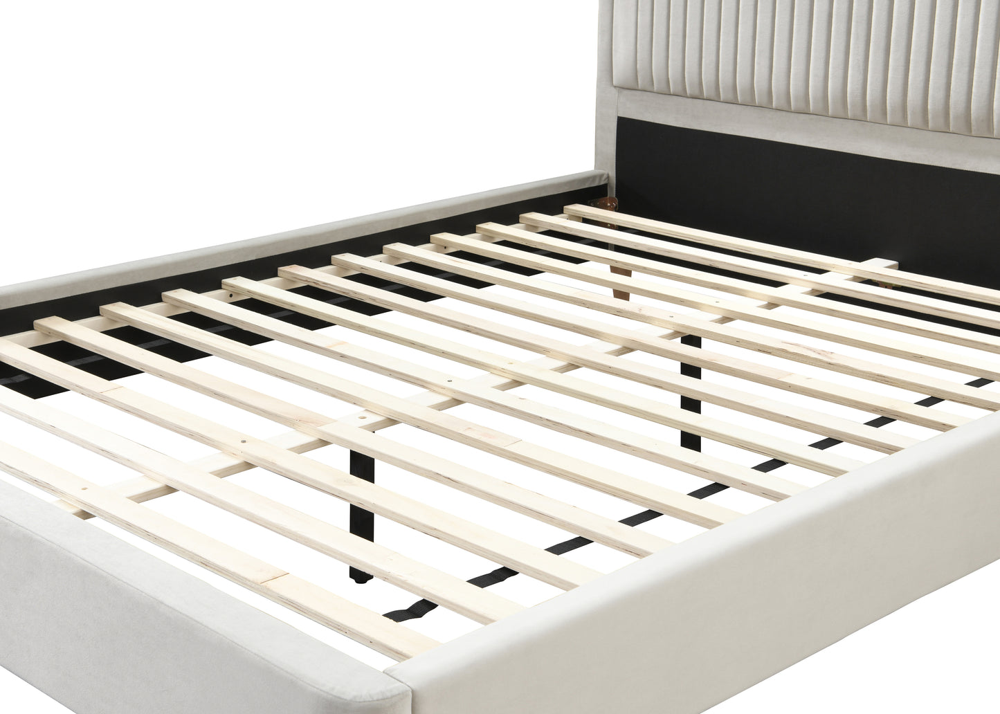 Experience luxury and comfort with this beautifully crafted king size bed frame, upholstered in warm stone grey fabric. Designed to blend timeless elegance. Shop online today at www.nobleandnook.co.uk