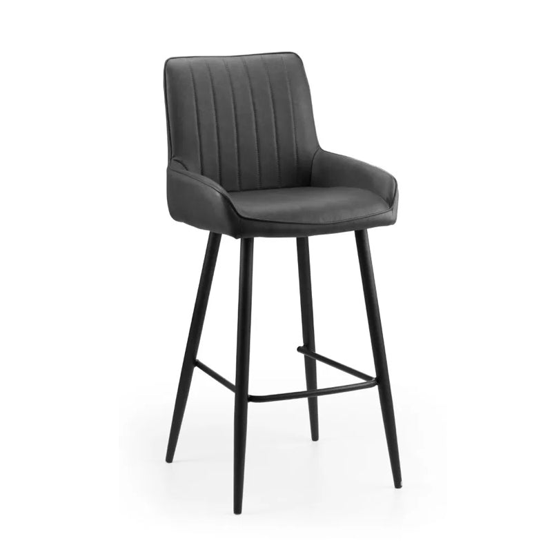 Soho Black Faux Leather Barstool