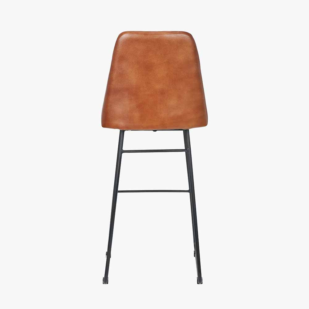Shop our stylish Vintage Brown Leather and Black Metal Diamond Back Camillo Bar Stool, the perfect addition to any breakfast bar or kitchen island. FREE UK MAINLAND DELIVERY. Shop online now at www.nobleandnook.co.uk