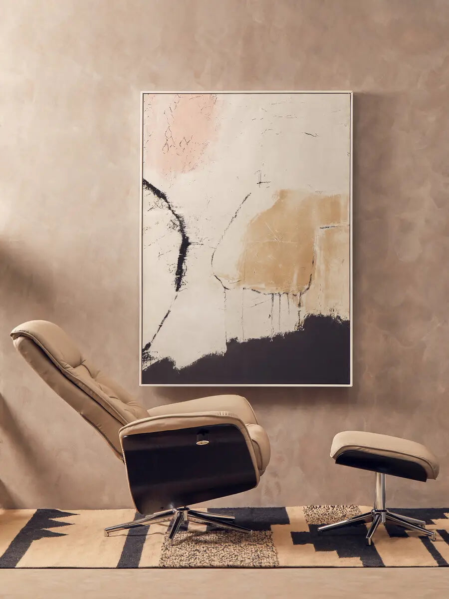 The Warrington Recliner Chair and Footstool combines modern aesthetics with superior comfort, this set is ideal for a home office, reading nook, or relaxing space. Shop online today at www.nobleandnook.co.uk