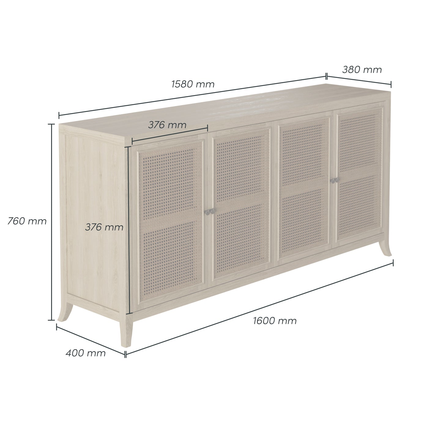 Shop the Witley Sideboard, made with grey aged oak and a rattan latticed front. FREE UK Mainland Delivery. Shop online today at www.nobleandnook.co.uk