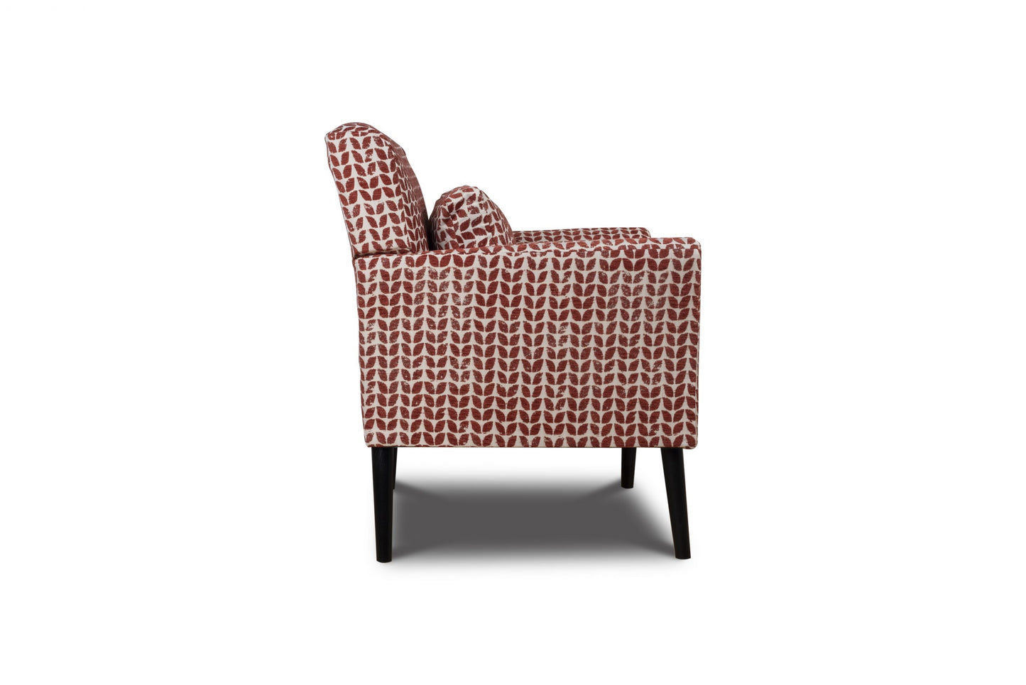 Shop the Warnborough Club Chair in red with a stunning patterned fabric and a sleek birch frame finished with black painted legs. FREE UK MAINLAND DELIVERY. Shop online now at www.nobleandnook.co.uk