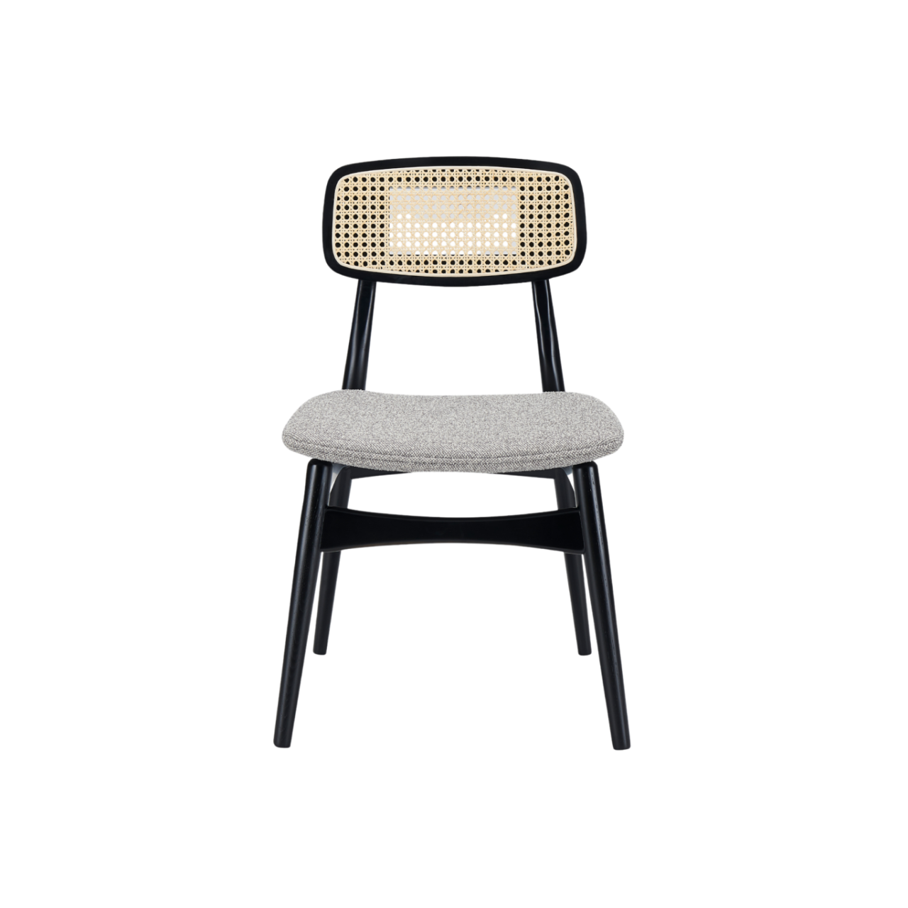 Shop the Elder Dining Chair with black ash wood frame with rattan open weave, combining bohemian and Scandinavian style by Twenty10 Designs. FREE UK MAINLAND DELIVERY. Shop online now at www.nobleandnook.co.uk