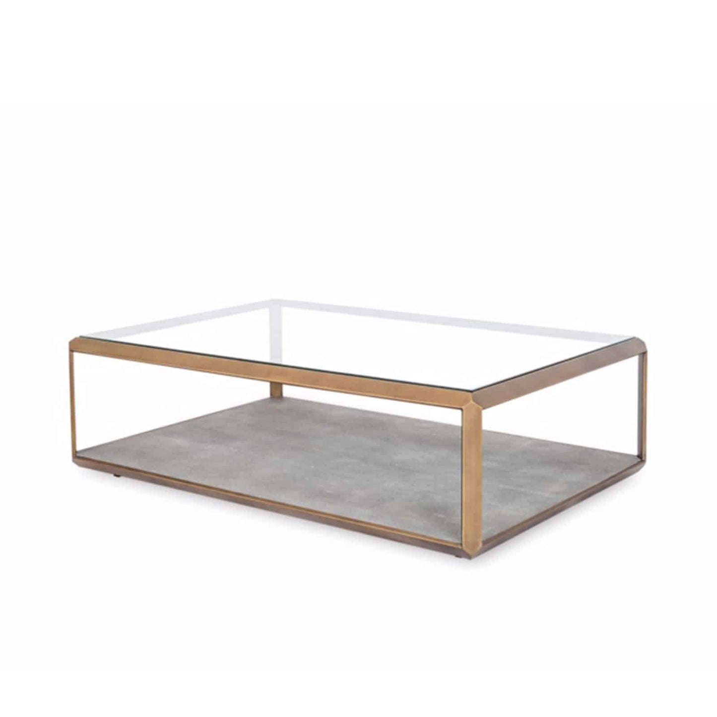Shop the Elmley Coffee Table with its glass top, antique style brass frame and grey faux shagreen base. FREE UK MAINLAND DELIVERY. Shop online now at www.nobleandnook.co.uk