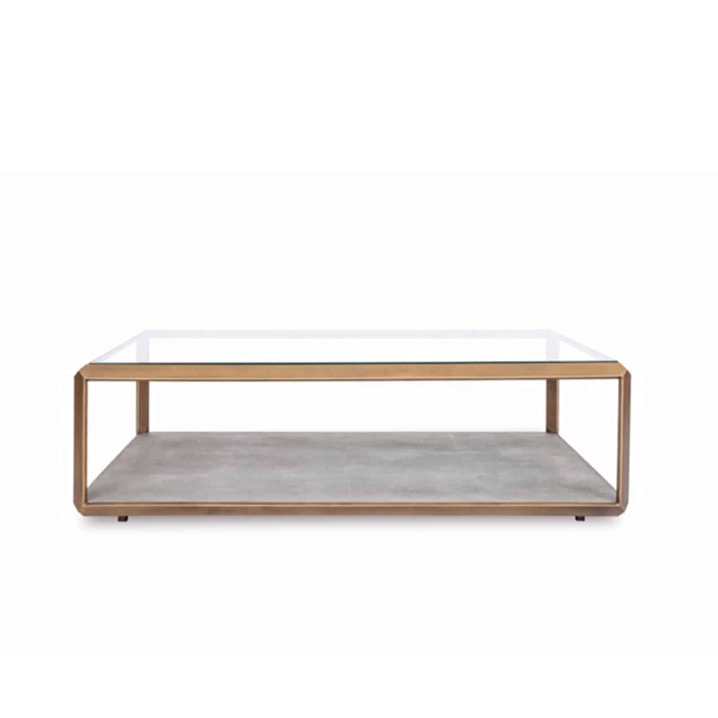 Shop the Elmley Coffee Table with its glass top, antique style brass frame and grey faux shagreen base. FREE UK MAINLAND DELIVERY. Shop online now at www.nobleandnook.co.uk