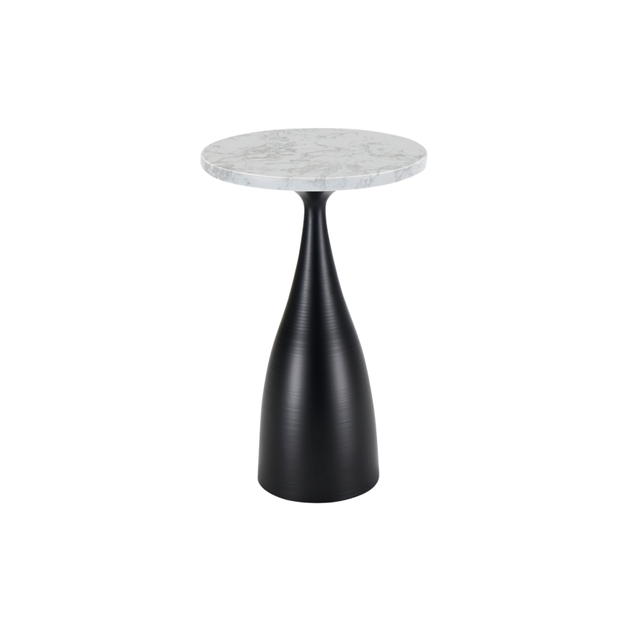 Shop the stylish and versatile Hazel Lamp Table with a sleek black iron base and elegant artificial marble top. Shop online now at www.nobleandnook.co.uk