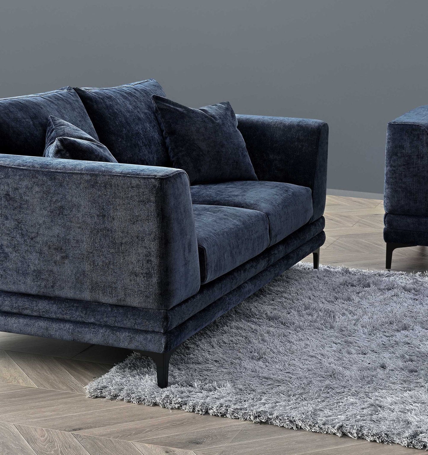Shop the Lenox 2 and 3 Seater Sofas in Aegean Blue Velvet, timeless mid-century modern sofas with deep sumptuous cushions for you to sink into and relax. Crafted with a solid wooden frame and high-density foam padding. Shop online today at www.nobleandnook.co.uk
