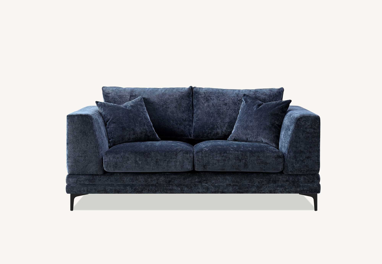Shop the Lenox 2 and 3 Seater Sofas in Aegean Blue Velvet, timeless mid-century modern sofas with deep sumptuous cushions for you to sink into and relax. Crafted with a solid wooden frame and high-density foam padding. Shop online today at www.nobleandnook.co.uk