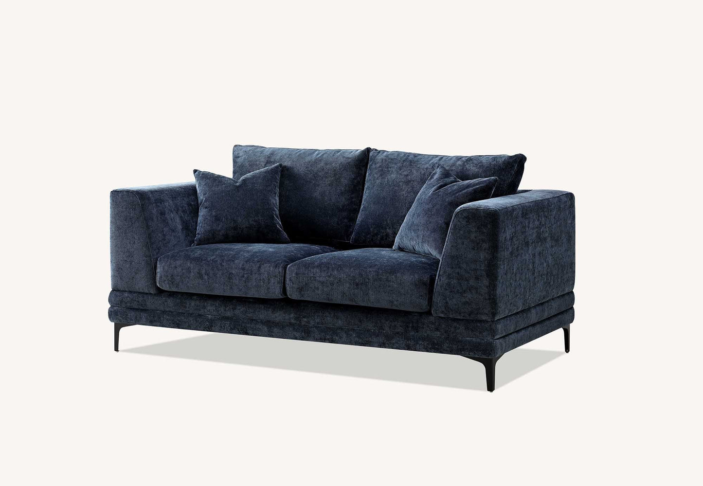 Shop the Lenox 2 and 3 Seater Sofas in Aegean Blue Velvet, timeless mid-century modern sofas with deep sumptuous cushions for you to sink into and relax. Crafted with a solid wooden frame and high-density foam padding. Shop online today at www.nobleandnook.co.uk