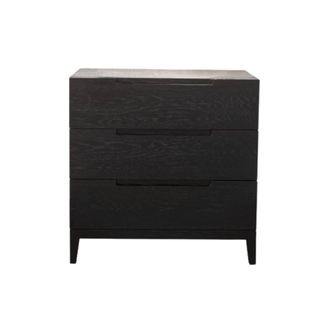 The Orchid 3-Drawer Chest | Black Stained Oak