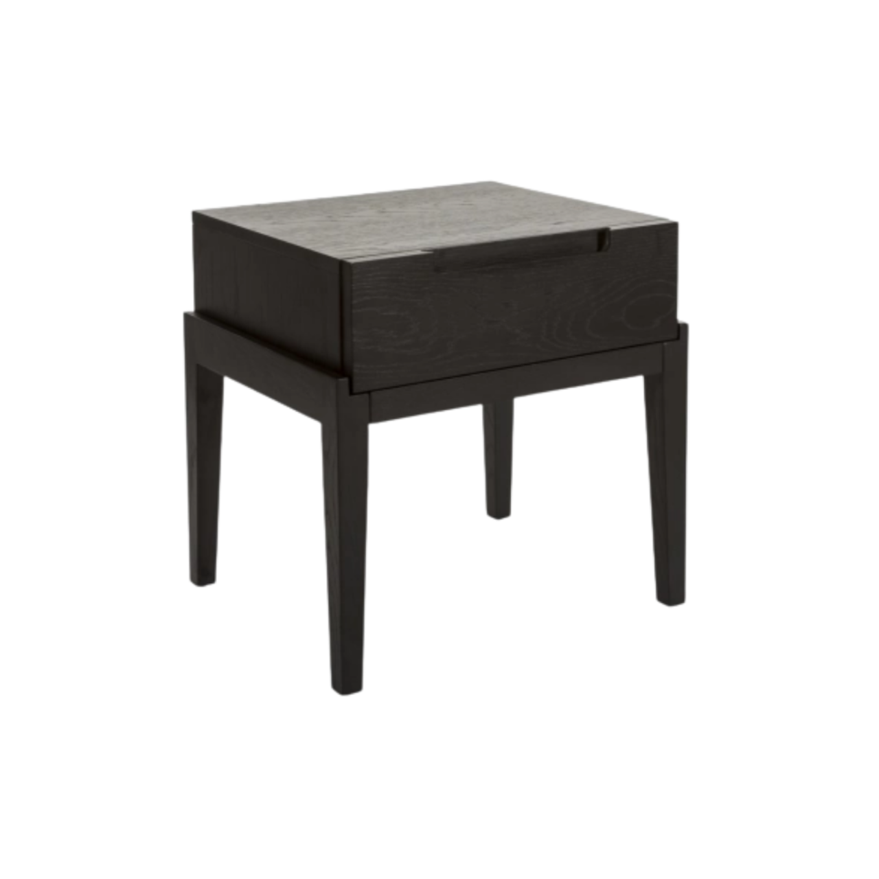 Shop the exquisite Orchid Single Drawer Bedside Table, presented in a rich and luxurious black by Twenty10 Designs. Shop online now at www.nobleandnook.co.uk