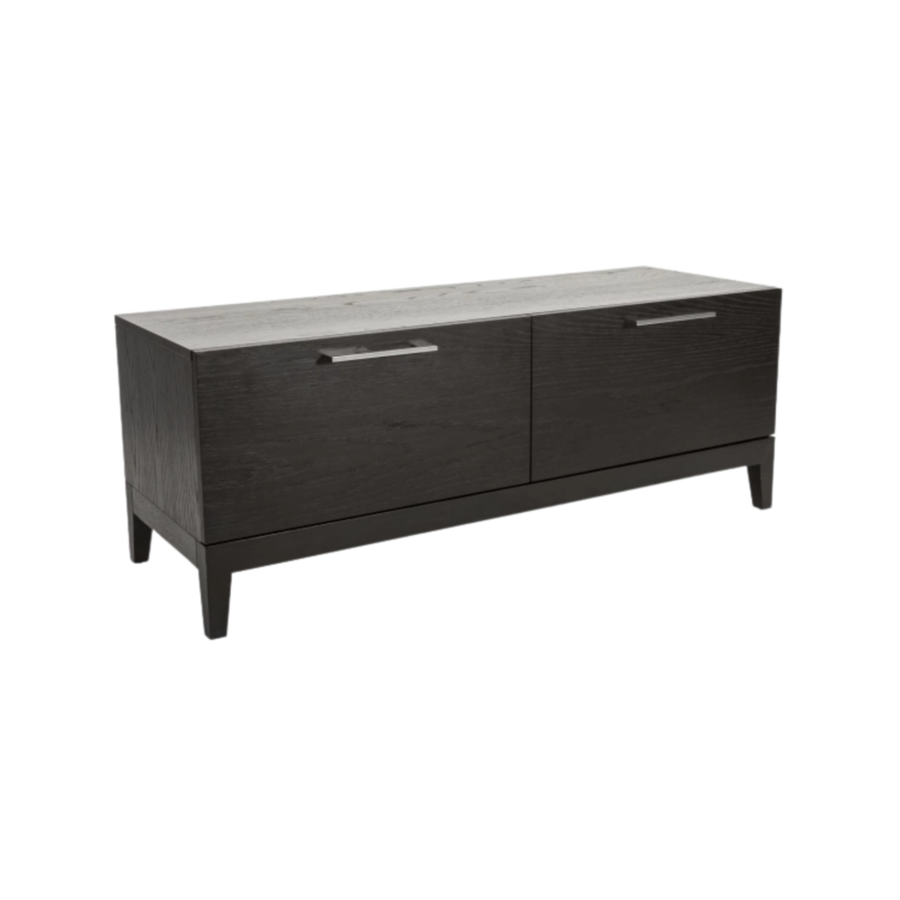 Shop the luxury Peony TV Unit in Black Stained Oak with soft close drawers. This piece brings both functionality and elegance to your living space. Shop online today at www.nobleandnook.co.uk