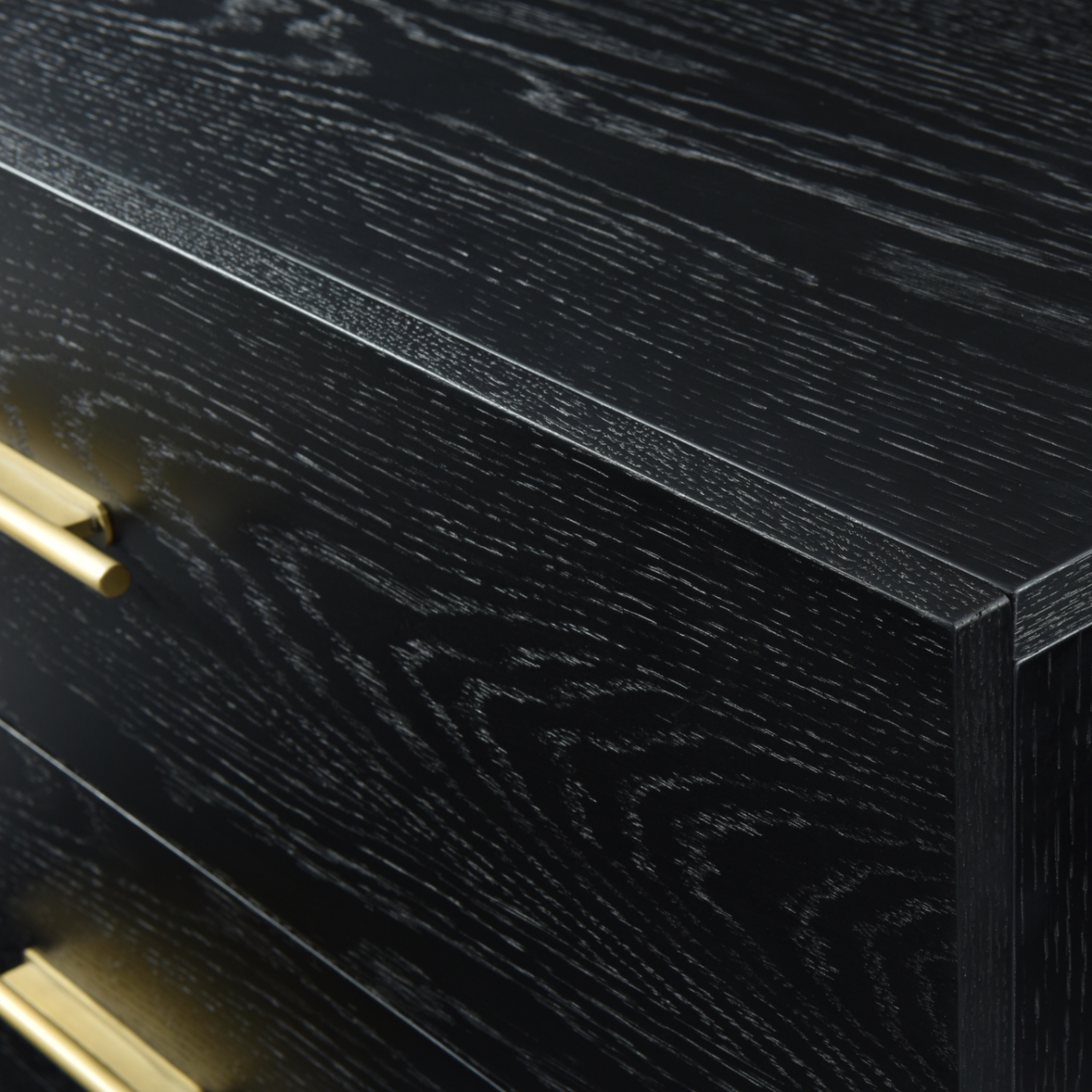 Shop the Tulip 3 Drawer Chest, finished in black oak with beautiful brass handles by Twenty10 Designs. FREE UK MAINLAND DELIVERY. Shop online at www.nobleandnook.co.uk