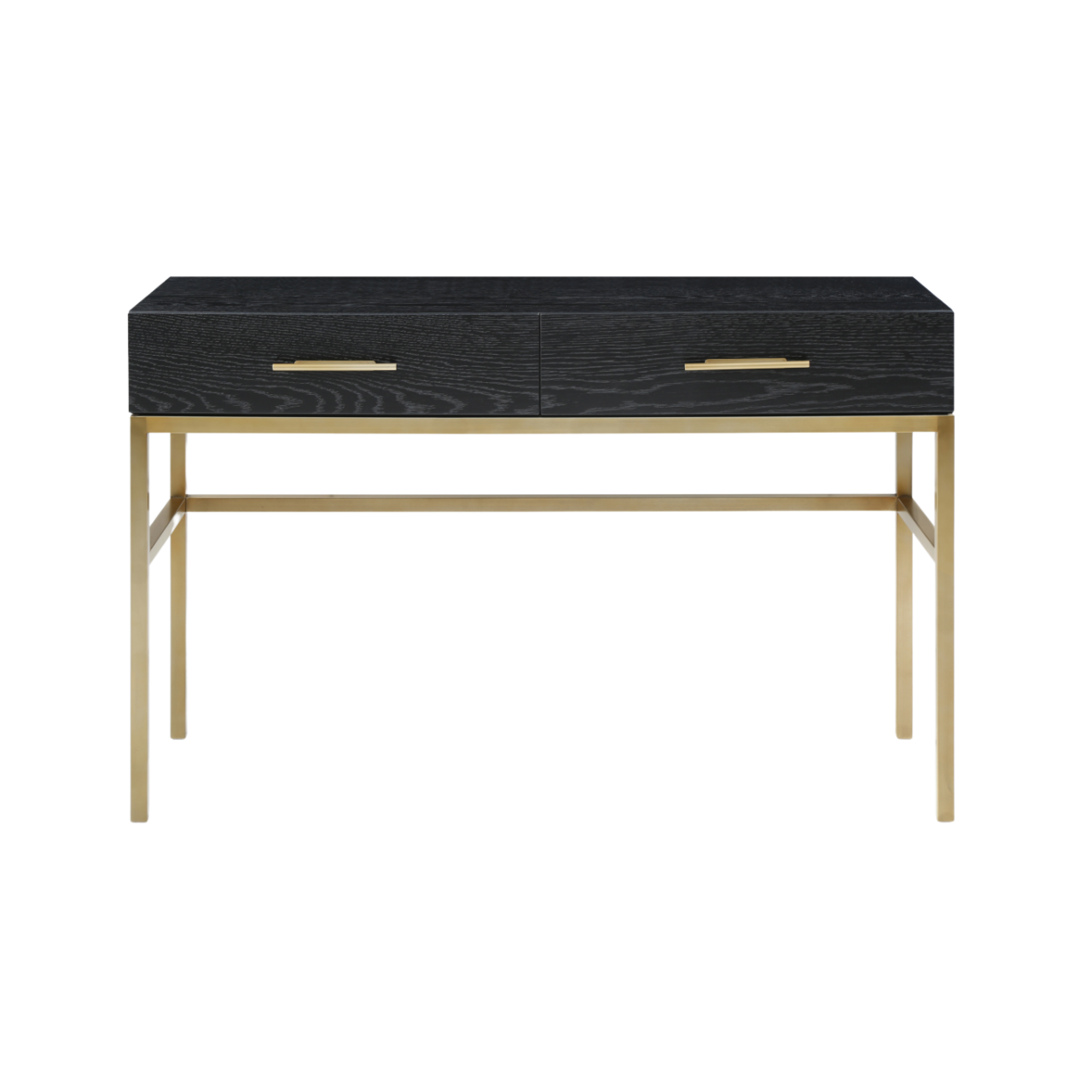 Shop the Tulip Dressing Table in a black oak finish with sleek brass handles by Twenty10 Designs. FREE UK Mainland Delivery. Shop online today at www.nobleandnook.co.uk