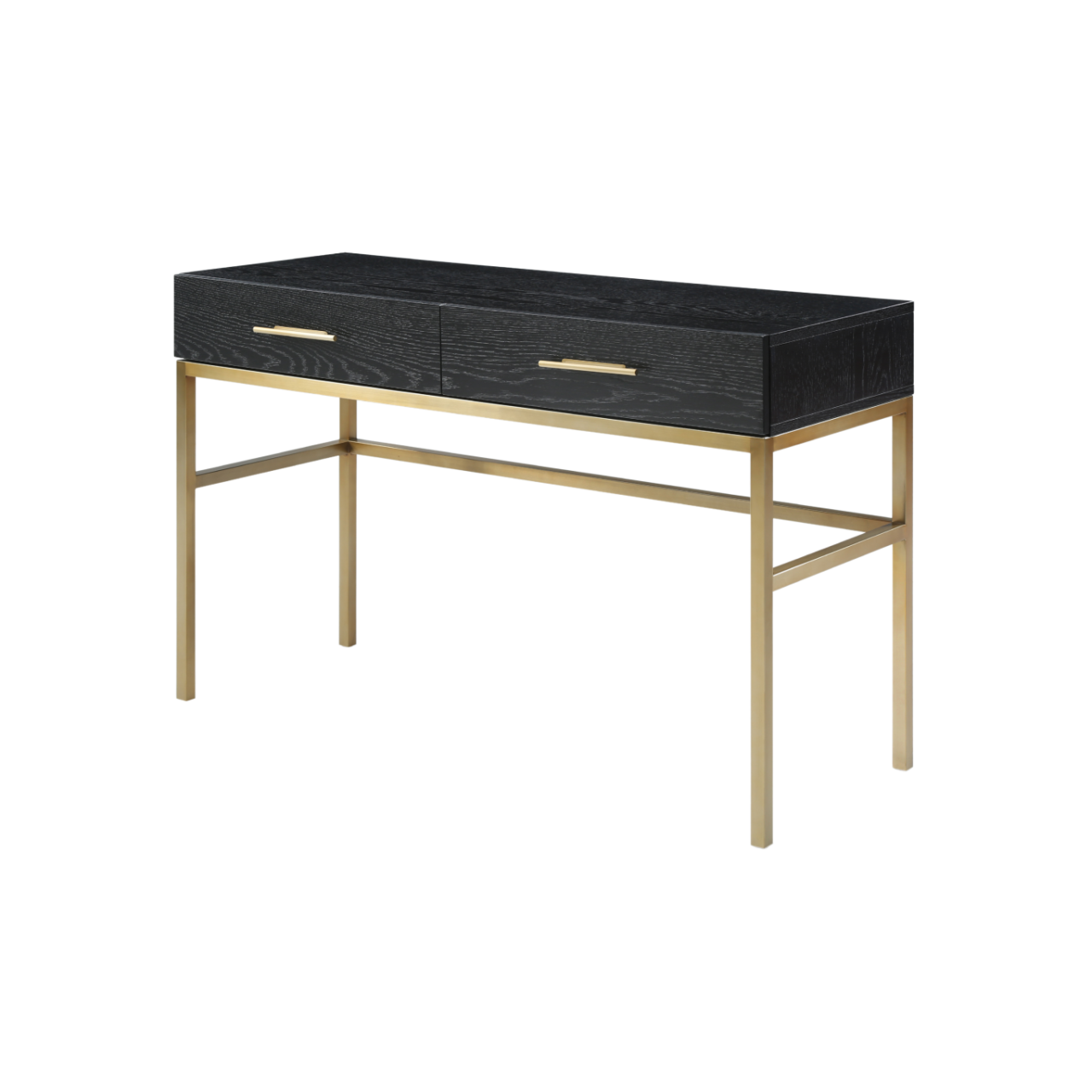 Shop the Tulip Dressing Table in a black oak finish with sleek brass handles by Twenty10 Designs. FREE UK Mainland Delivery. Shop online today at www.nobleandnook.co.uk