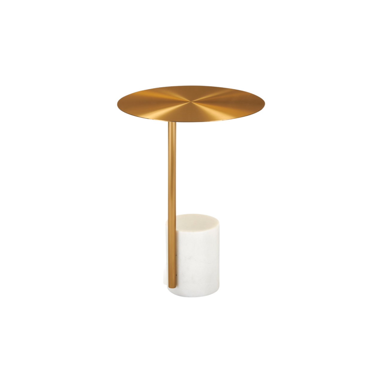 Shop the elegant Violet Lamp Table, a stylish and minimal design with a gold stainless steel top and white marble base. FREE UK MAINLAND DELIVERY. Shop online now at www.nobleandnook.co.uk