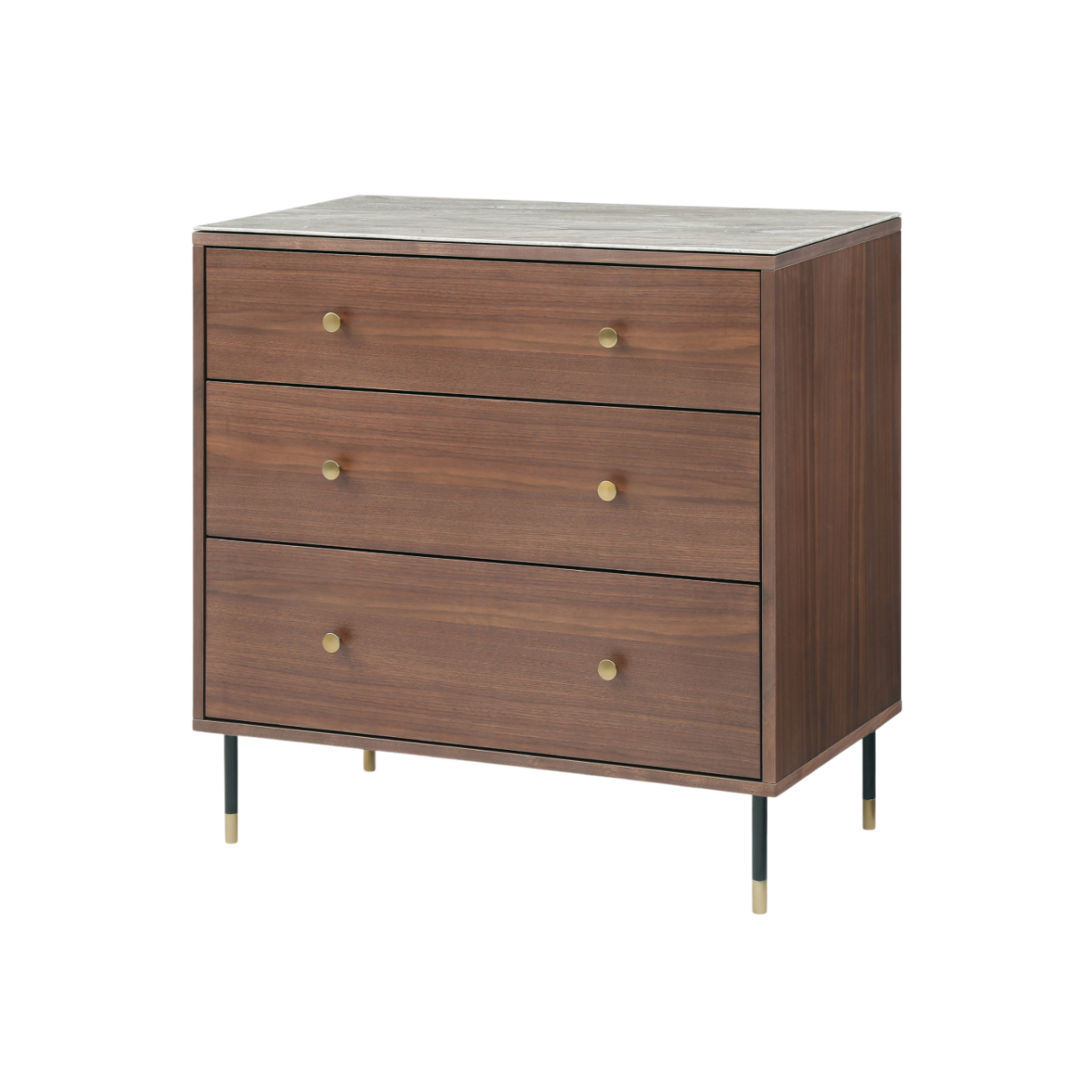 Shop the Willow 3 Drawer Chest, finished in tobacco walnut with beautiful, detailed marbled glass beige top by Twenty10 Designs. FREE UK MAINLAND DELIVERY. Shop online at www.nobleandnook.co.uk