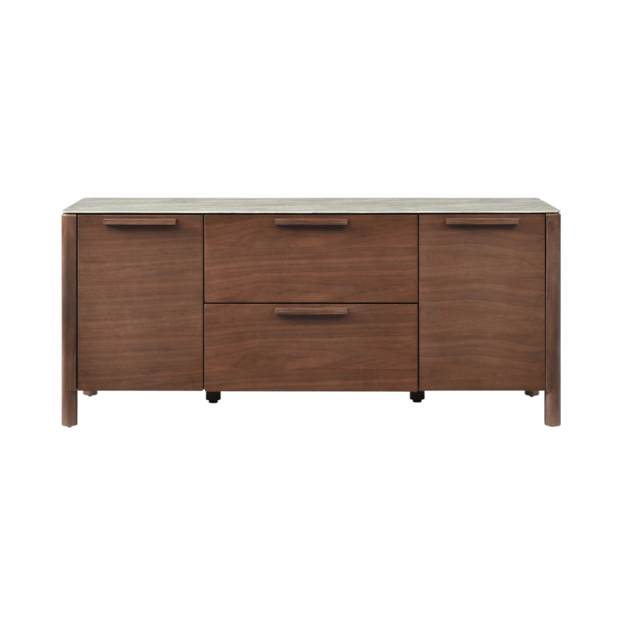Shop the beautifully crafted Willow TV Unit in walnut and a detailed marbled glass beige top for a touch of elegance. Free UK Mainland Delivery. Shop online today at www.nobleandnook.co.uk