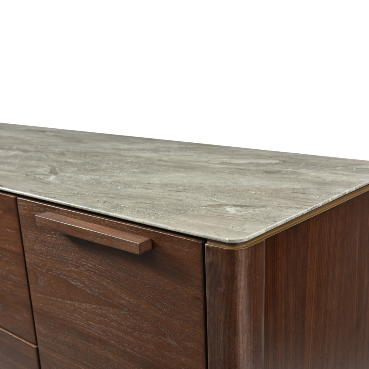 Shop the beautifully crafted Willow TV Unit in walnut and a detailed marbled glass beige top for a touch of elegance. Free UK Mainland Delivery. Shop online today at www.nobleandnook.co.uk
