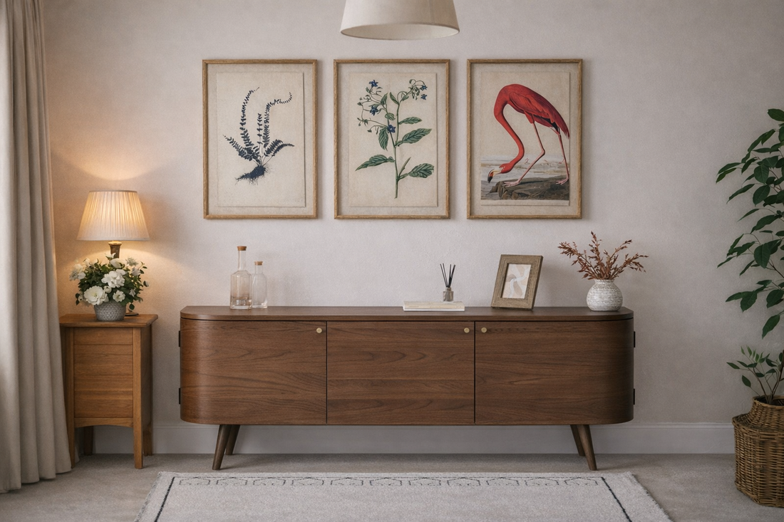 The Curated Home: How to Mix Dark Ash Furniture with Nature Art
