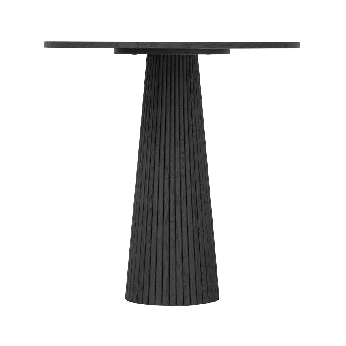 Leckford Ribbed Occasional Table Black Oak