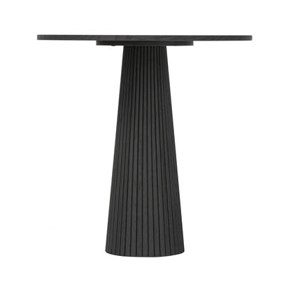 Leckford Ribbed Occasional Table Black Oak