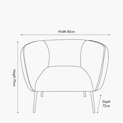 Lucca Biscuit Velvet Armchair with Metal Legs | Accent Chair