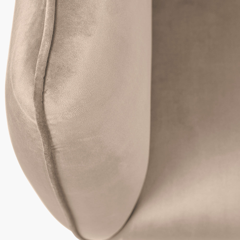 Lucca Biscuit Velvet Armchair with Metal Legs | Accent Chair