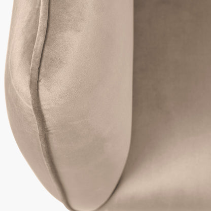 Lucca Biscuit Velvet Armchair with Metal Legs | Accent Chair