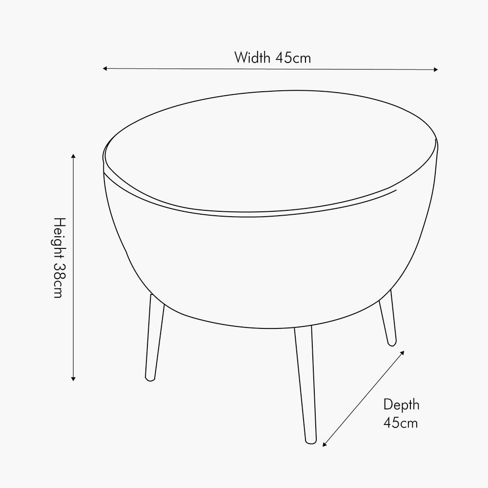 Donato Ash Black Leather and Black Metal Stool