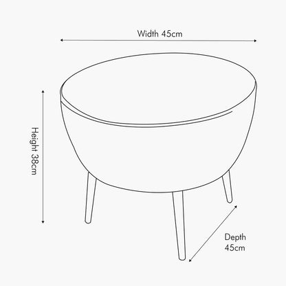 Donato Ash Black Leather and Black Metal Stool
