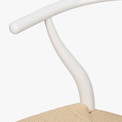 Shop the Quinn Dining Chair, expertly crafted from beech wood and finished in sleek Scandi style white by Pacific Lifestyle. Shop online now at www.nobleandnook.co.uk