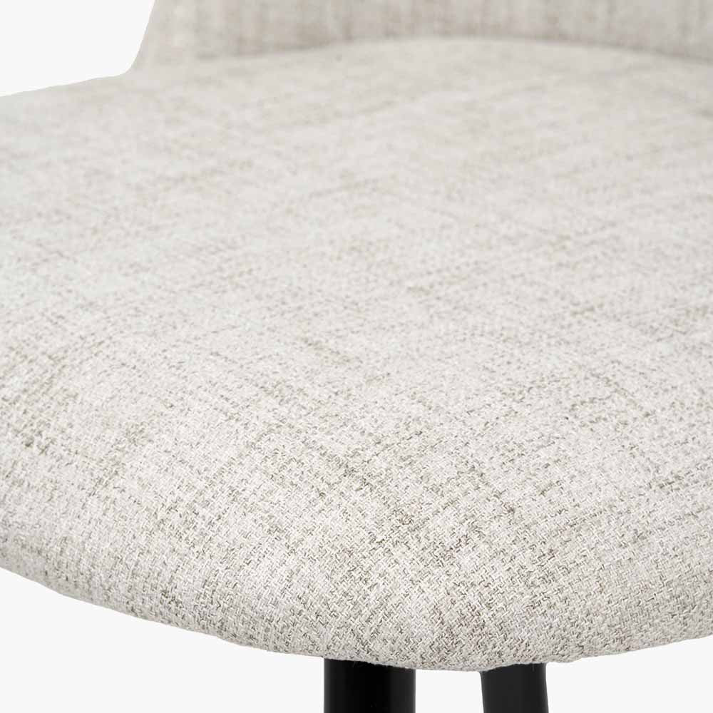 Refine your space with the Turi Pebble Linen Mix and Black Metal Bar Stool with gently curved backrest and soft pebble-toned linen mix upholstery. Shop online today at www.nobleandnook.co.uk