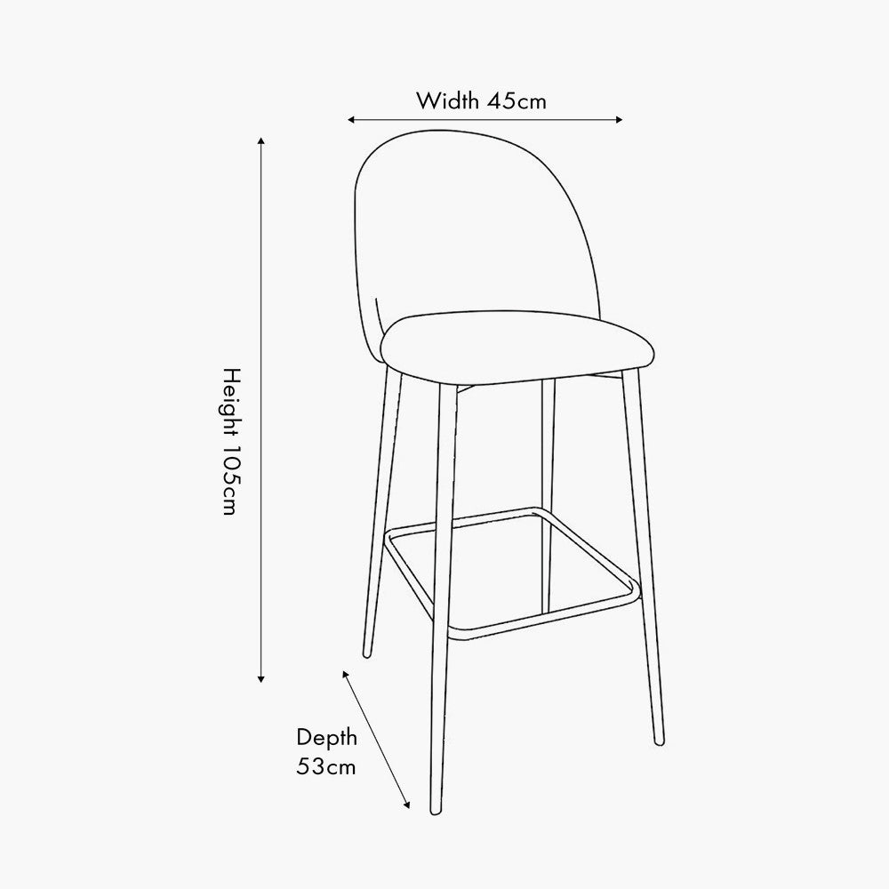 Refine your space with the Turi Pebble Linen Mix and Black Metal Bar Stool with gently curved backrest and soft pebble-toned linen mix upholstery. Shop online today at www.nobleandnook.co.uk