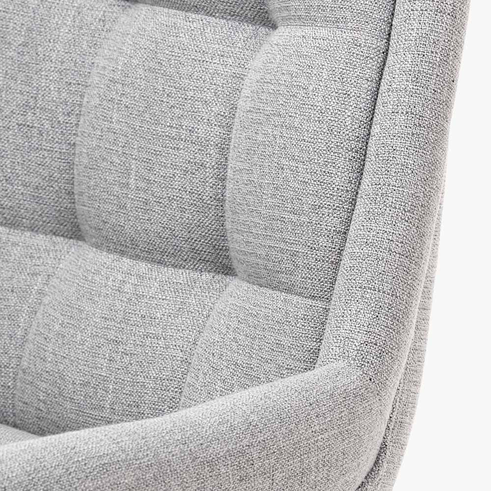 The Alba Dining Chair, upholstered in a soft grey linen mix with a stitched back and slender black metal legs ensures it complements any décor. Shop online today at www.nobleandnook.co.uk