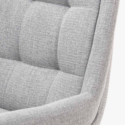 The Alba Dining Chair, upholstered in a soft grey linen mix with a stitched back and slender black metal legs ensures it complements any décor. Shop online today at www.nobleandnook.co.uk