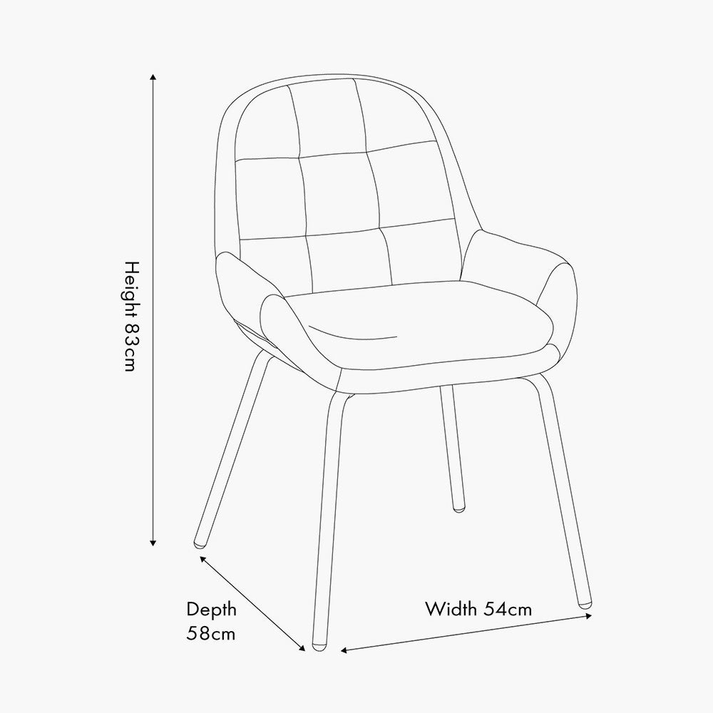 The Alba Dining Chair, upholstered in a soft grey linen mix with a stitched back and slender black metal legs ensures it complements any décor. Shop online today at www.nobleandnook.co.uk