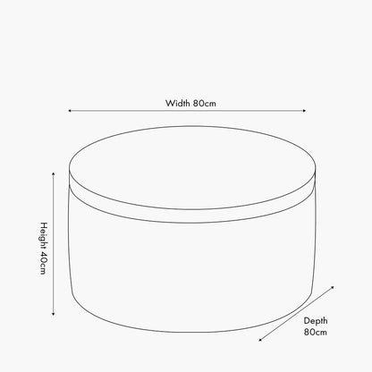 Arturo Peppercorn Leather Storage Pouffe – Handcrafted Leather Ottoman with Hidden Storage