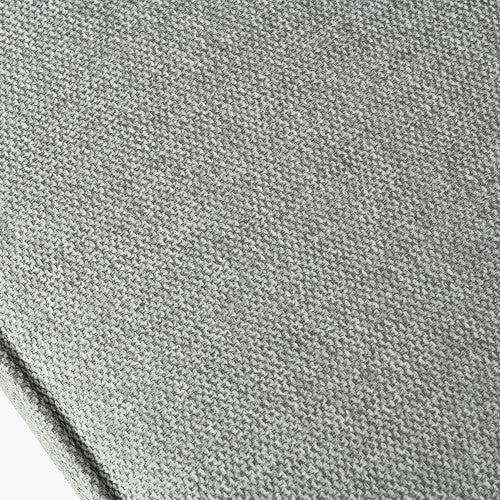 Enya Light Grey Chenille and Black Metal Quilted Back Bar Stool