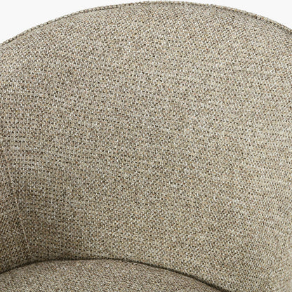 Kelsby Mocha Textured Marl Chenille & Black Metal Tub Bar Stool