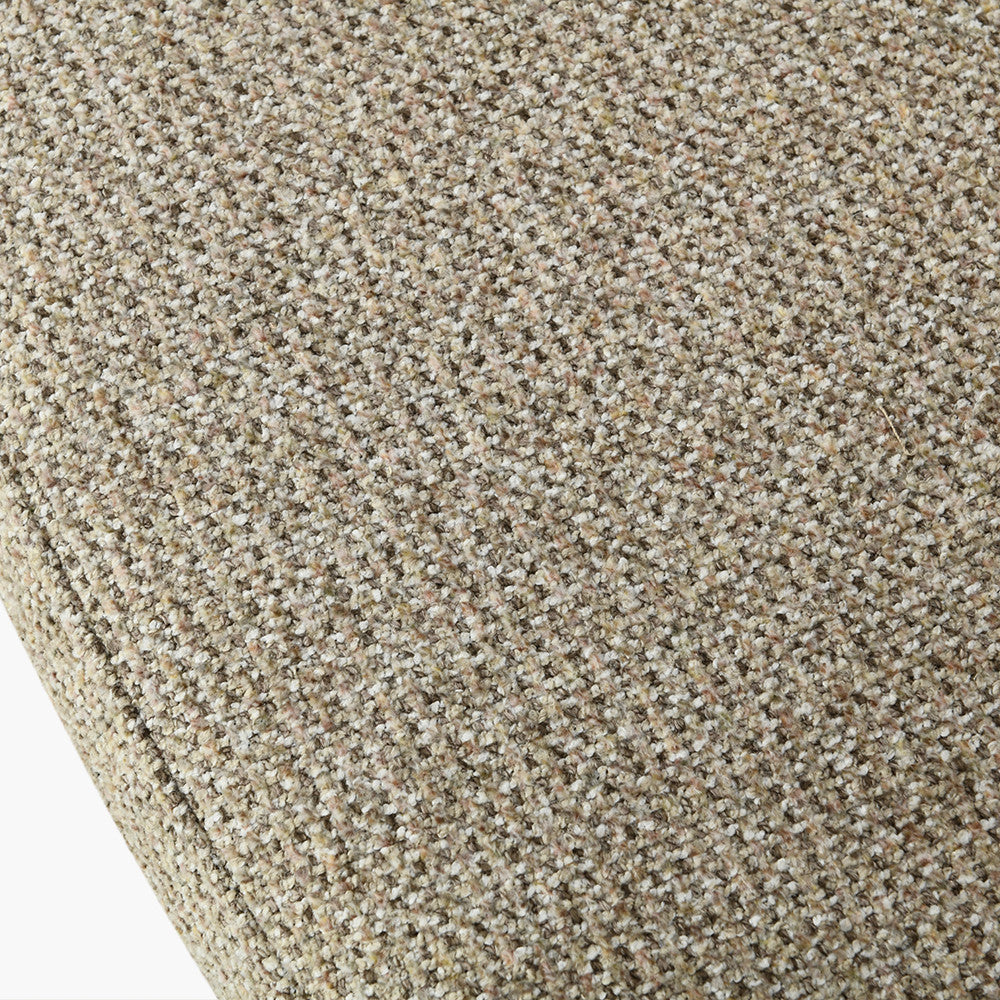 Kelsby Mocha Textured Marl Chenille & Black Metal Tub Bar Stool