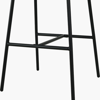 Kelsby Mocha Textured Marl Chenille & Black Metal Tub Bar Stool