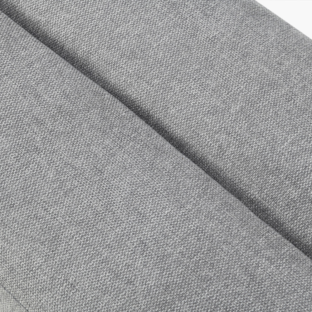 Carin Light Grey Chenille Ottoman