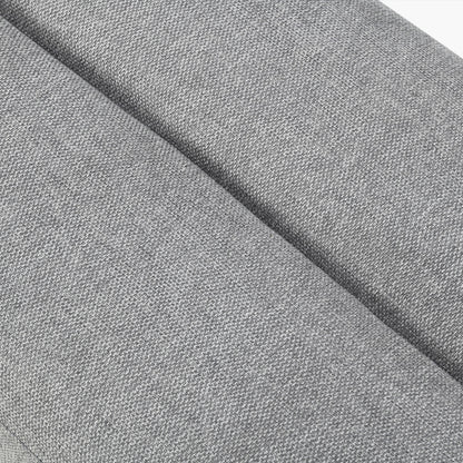 Carin Light Grey Chenille Ottoman