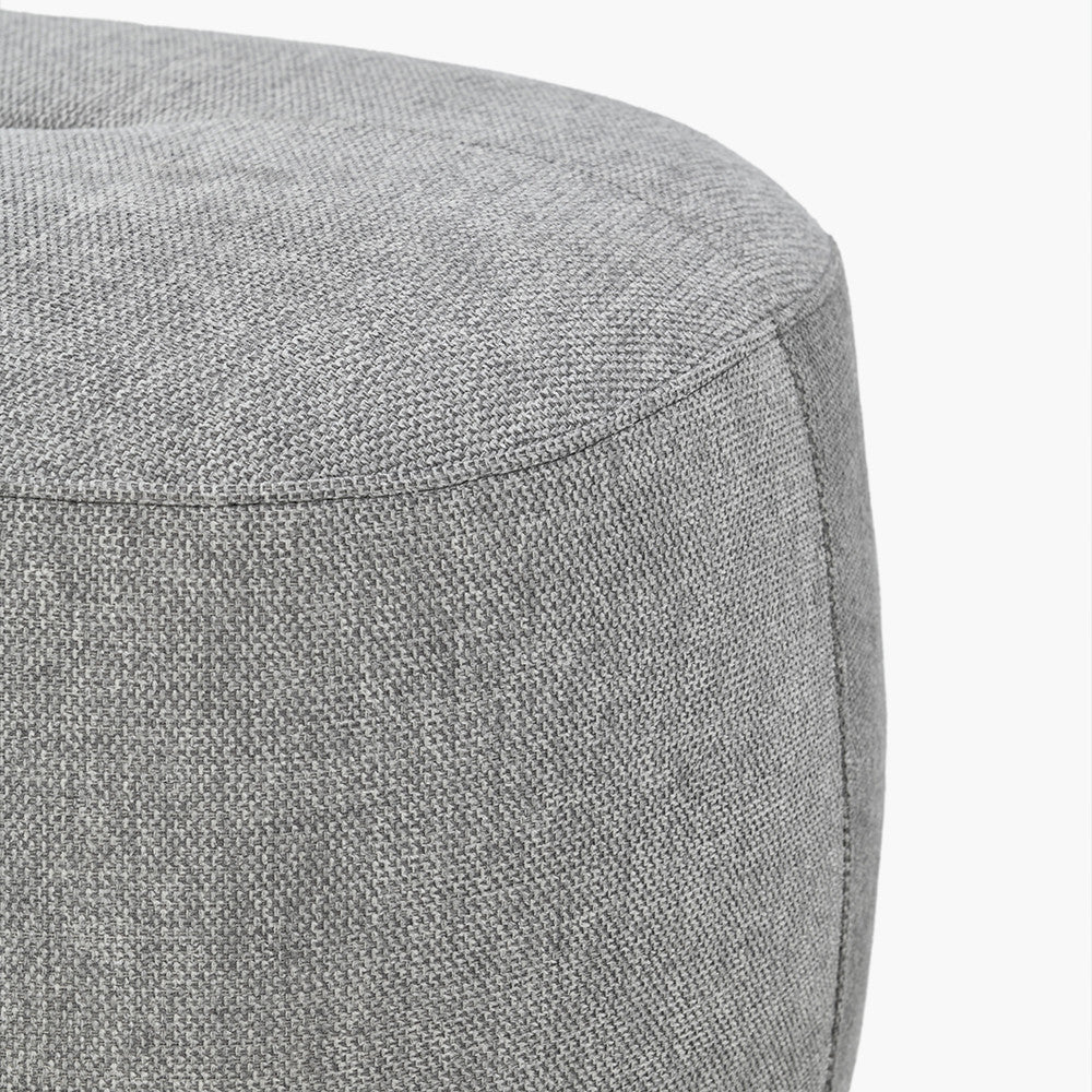 Carin Light Grey Chenille Ottoman