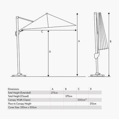 Discover the Challenger Telescopic T1 3.5m Square Havana Taupe Paraso. Perfect for any garden or patio, it combines style and functionality effortlessly. Shop online today at www.nobleandnook.co.uk