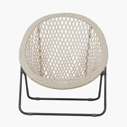 Tobs Outdoor Cream Foldable Loungers Set