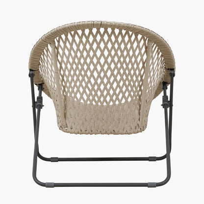 Tobs Outdoor Cream Foldable Loungers Set