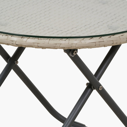 Tobs Outdoor Cream Foldable Loungers Set